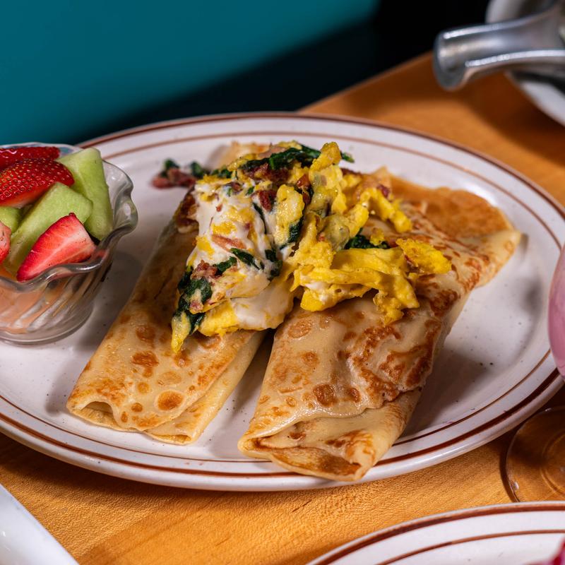 menu item 2 of 5, Spinach Crepes