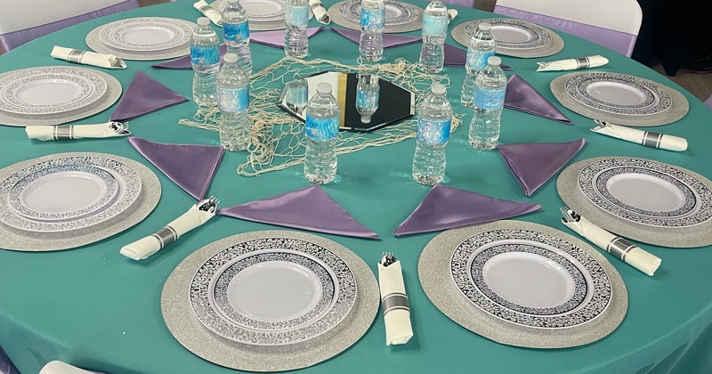 A stylish dining table setting