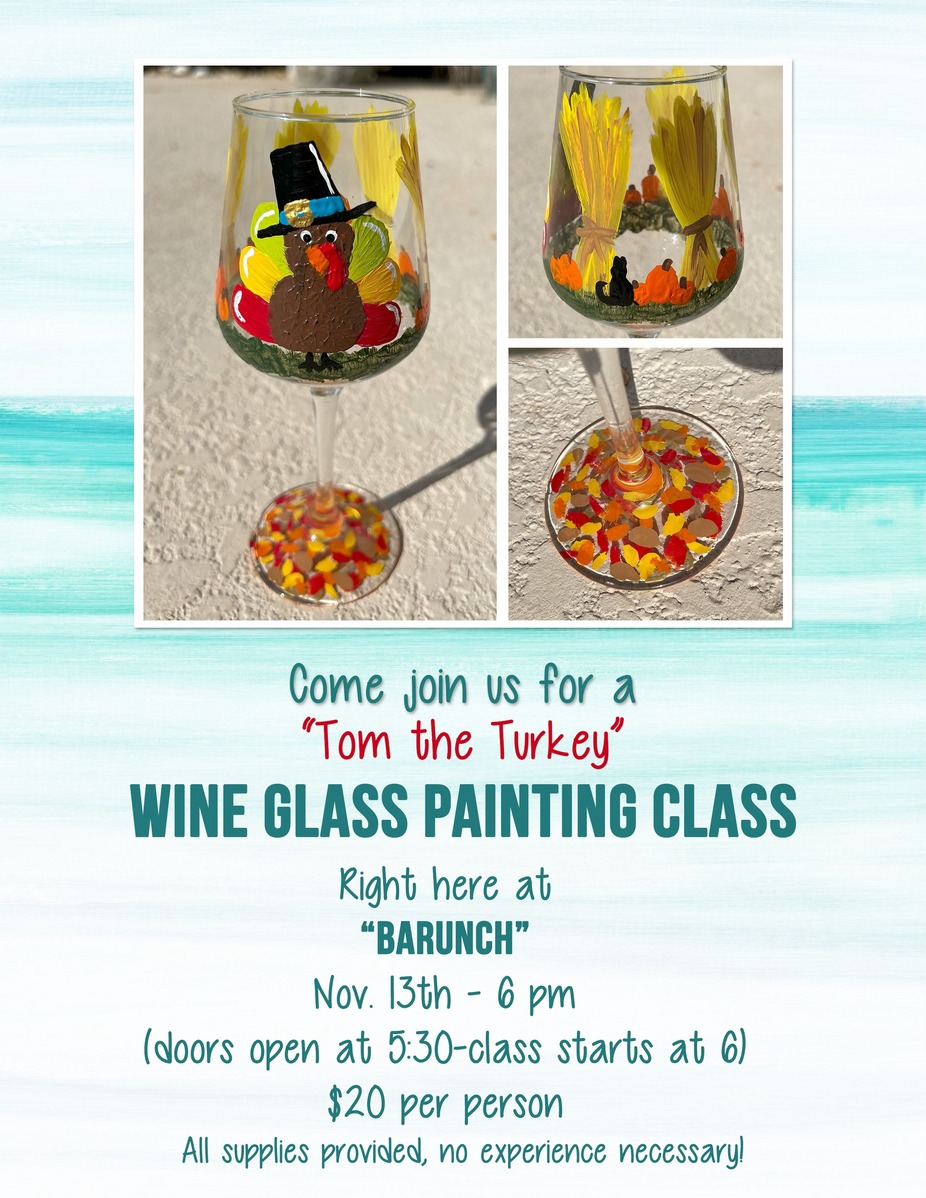 Wine Glass Paint n Sip event photo