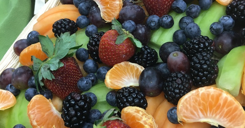 Fresh fruit platter.