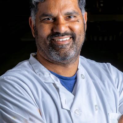 A chef, portrait shot.