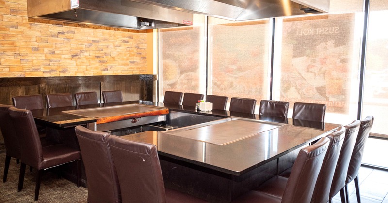 Interior, tables and chairs