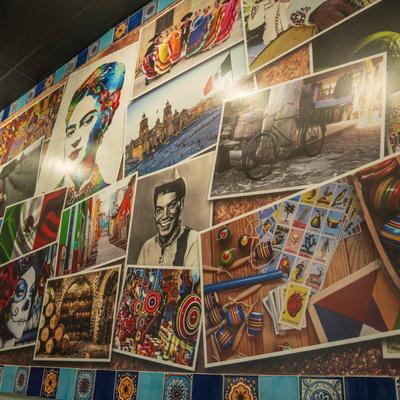 Various pictures on the wall.