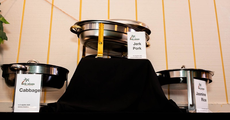 Assorted dishes in pots