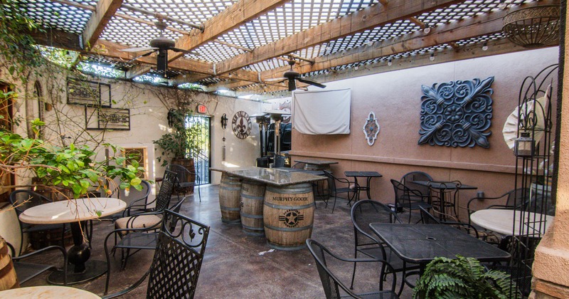 Interior, patio area