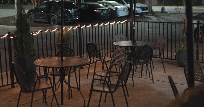 Patio, chairs and tables