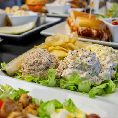 Brown Bag Trio served alongside other dishes on the table.