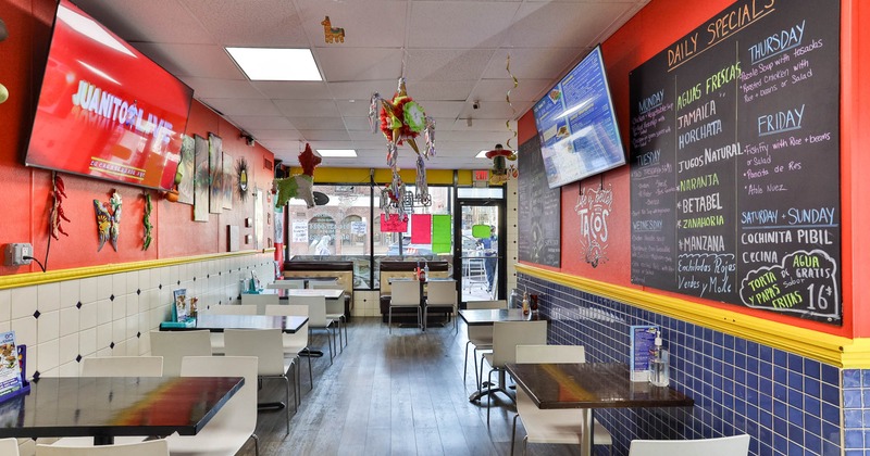 Interior, wide shot of dining area