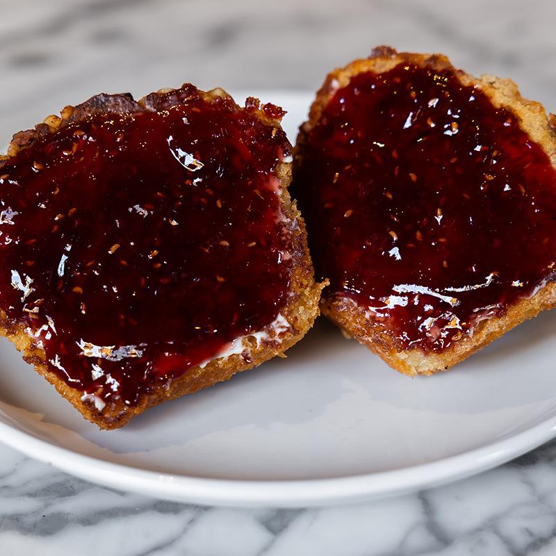 Banana and Jam Grilled Muffin photo