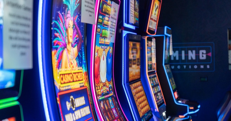 Interior, slot machines