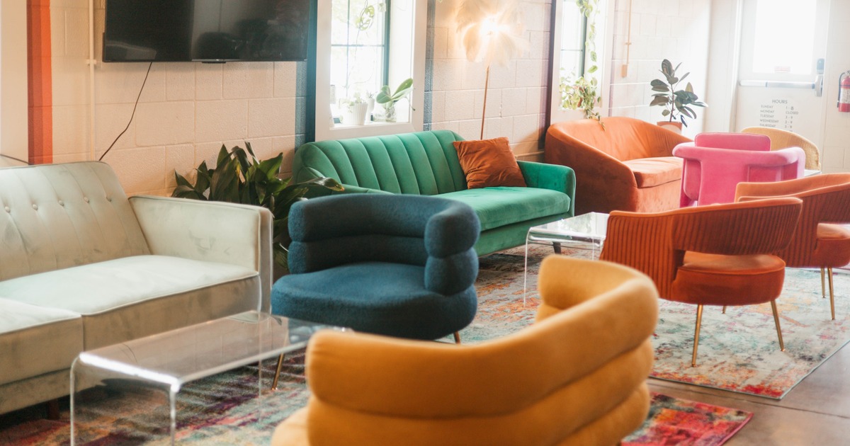 Interior, modern design seating area