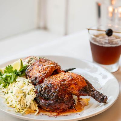 Cambodian half chicken dinner menu item