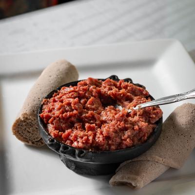 Seasoned ground beef.