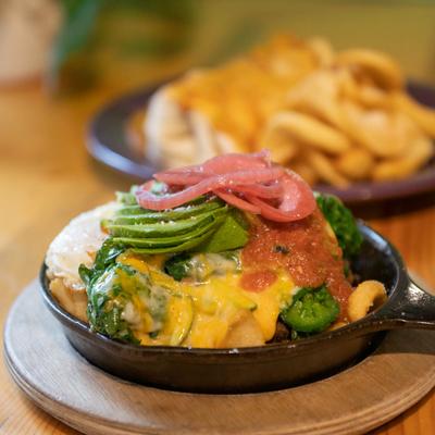 Breakfast with avocado.