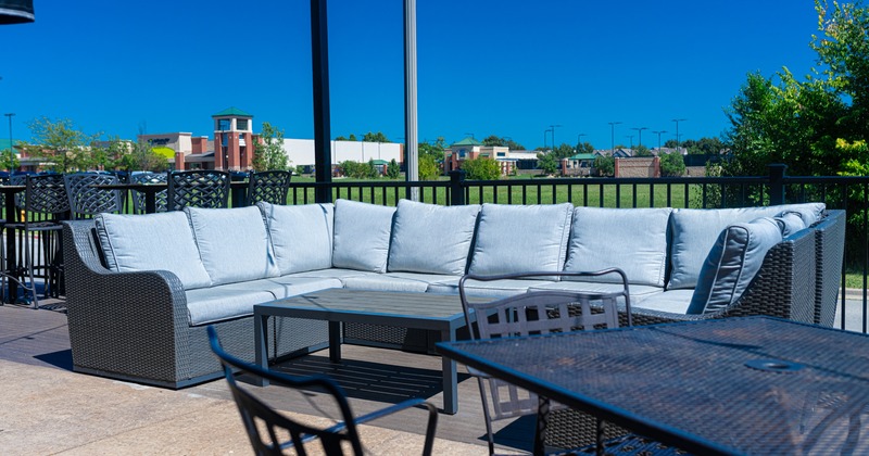 Garden sofa and table