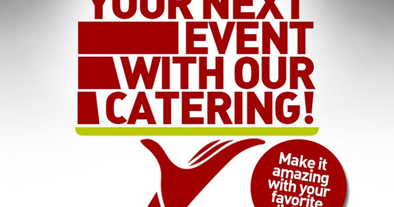 A pamphlet advertizing the restaurant's catering service