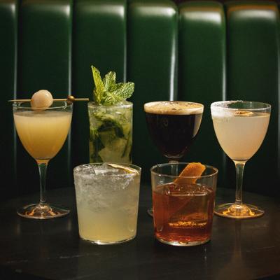 Assorted cocktail drinks.