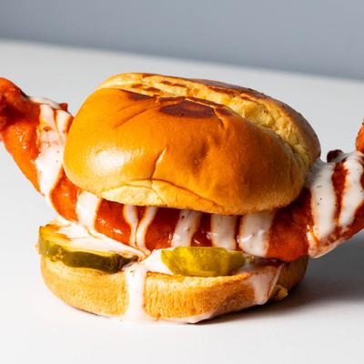 Buffalo chicken burger.
