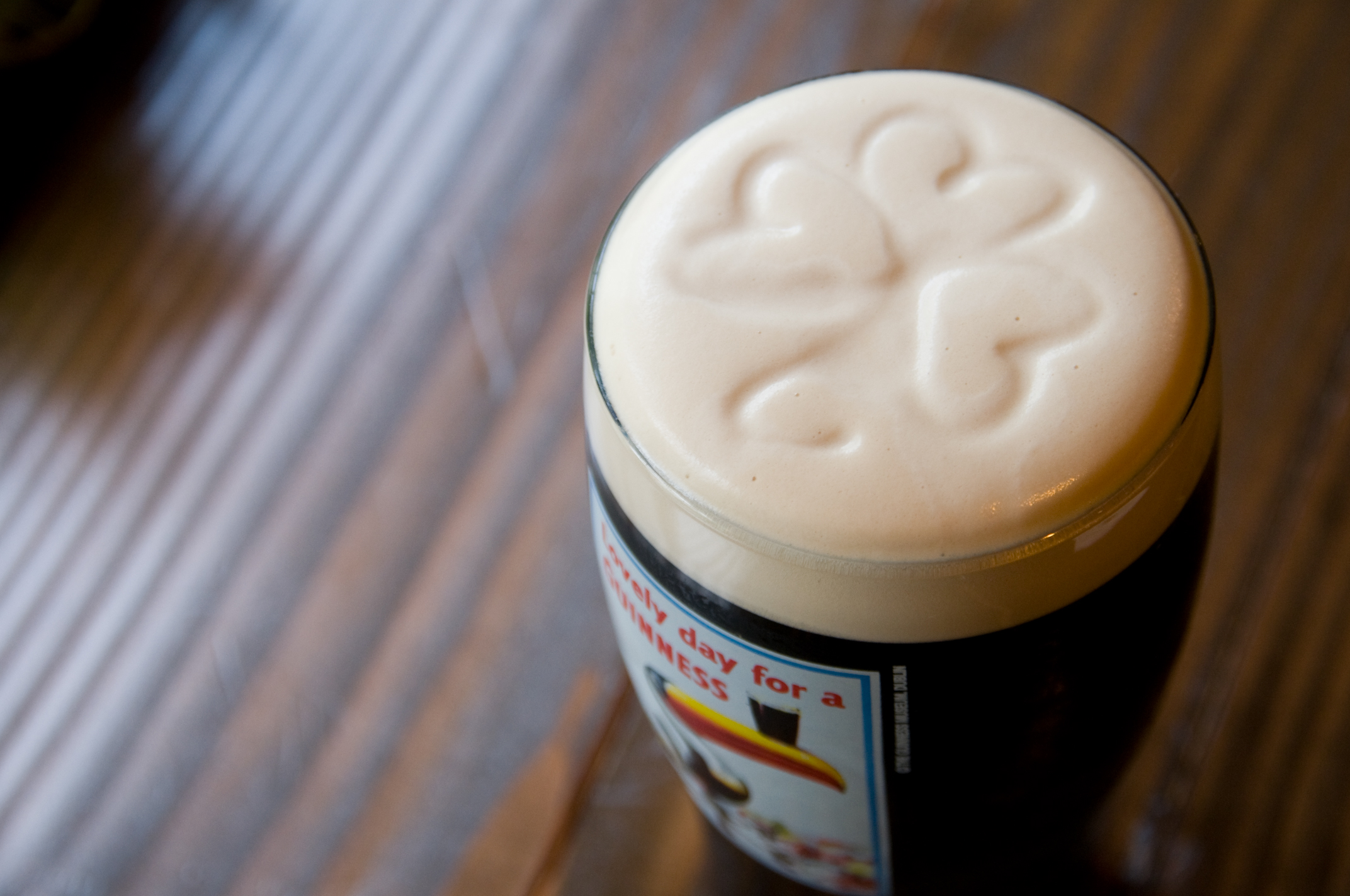 Beer foam shamrock ornament