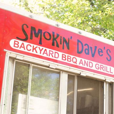Restaurant sign above the front entrance.