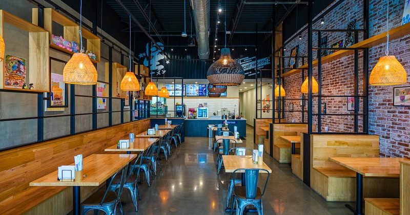 Interior, spacious dining area