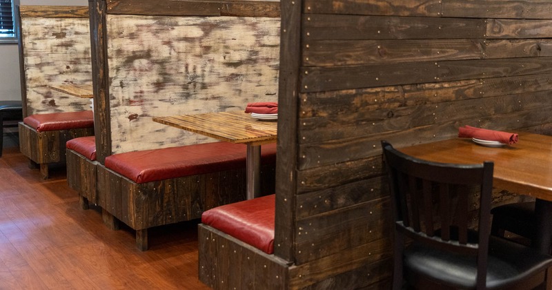 Interior, dining booth