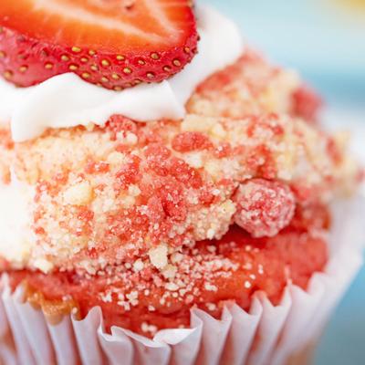 Strawberry Crunch Cupcake.