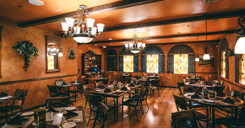 Interior, spacious dining area