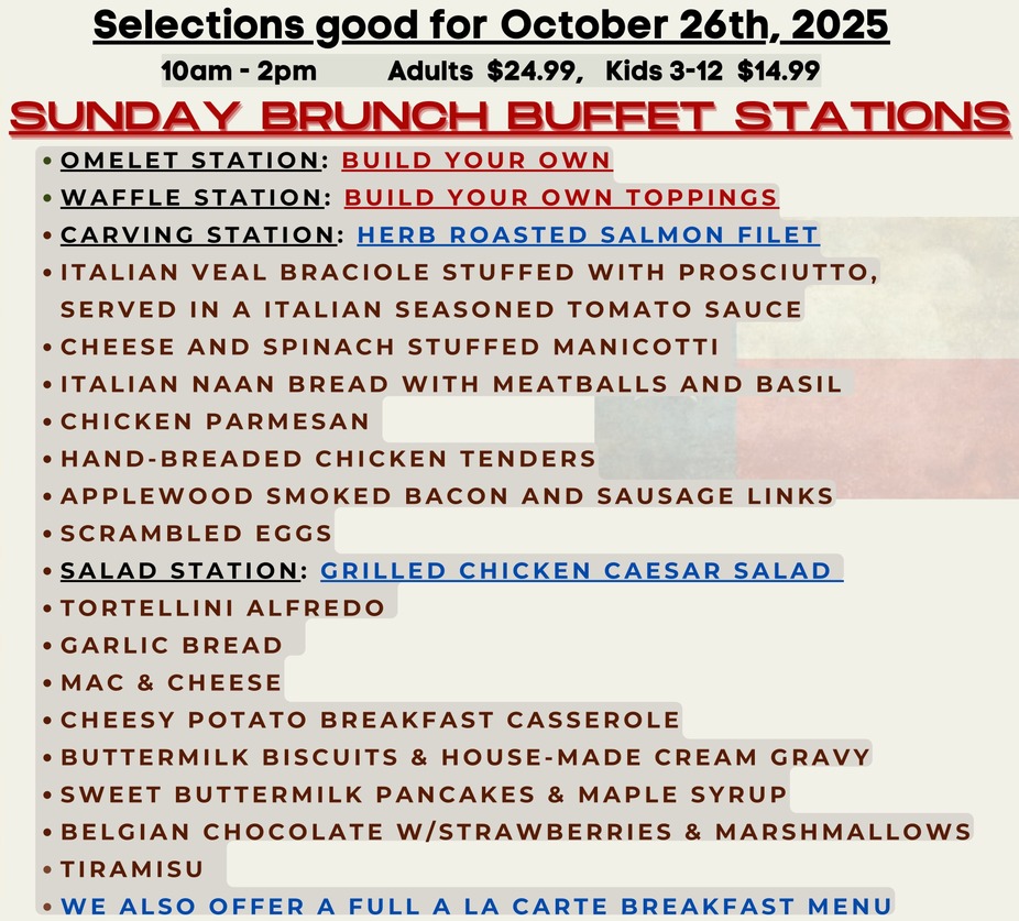 Sunday Brunch Buffet event photo