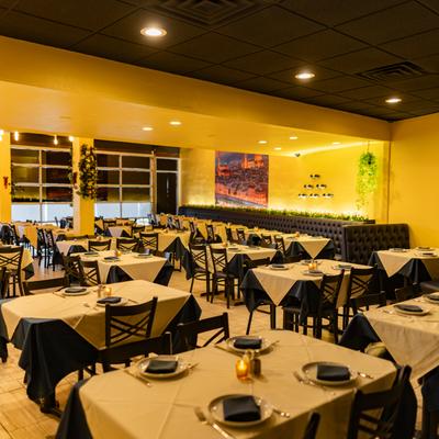 Diner area, wide view.