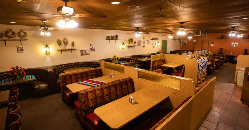 Interior, booths and tables