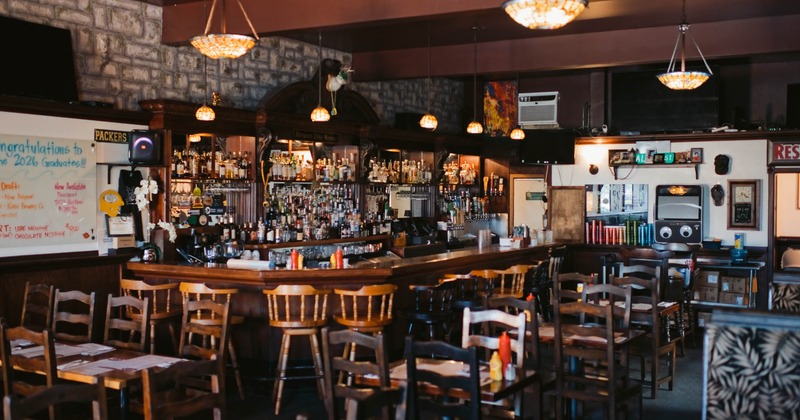 Interior, seating and bar areas