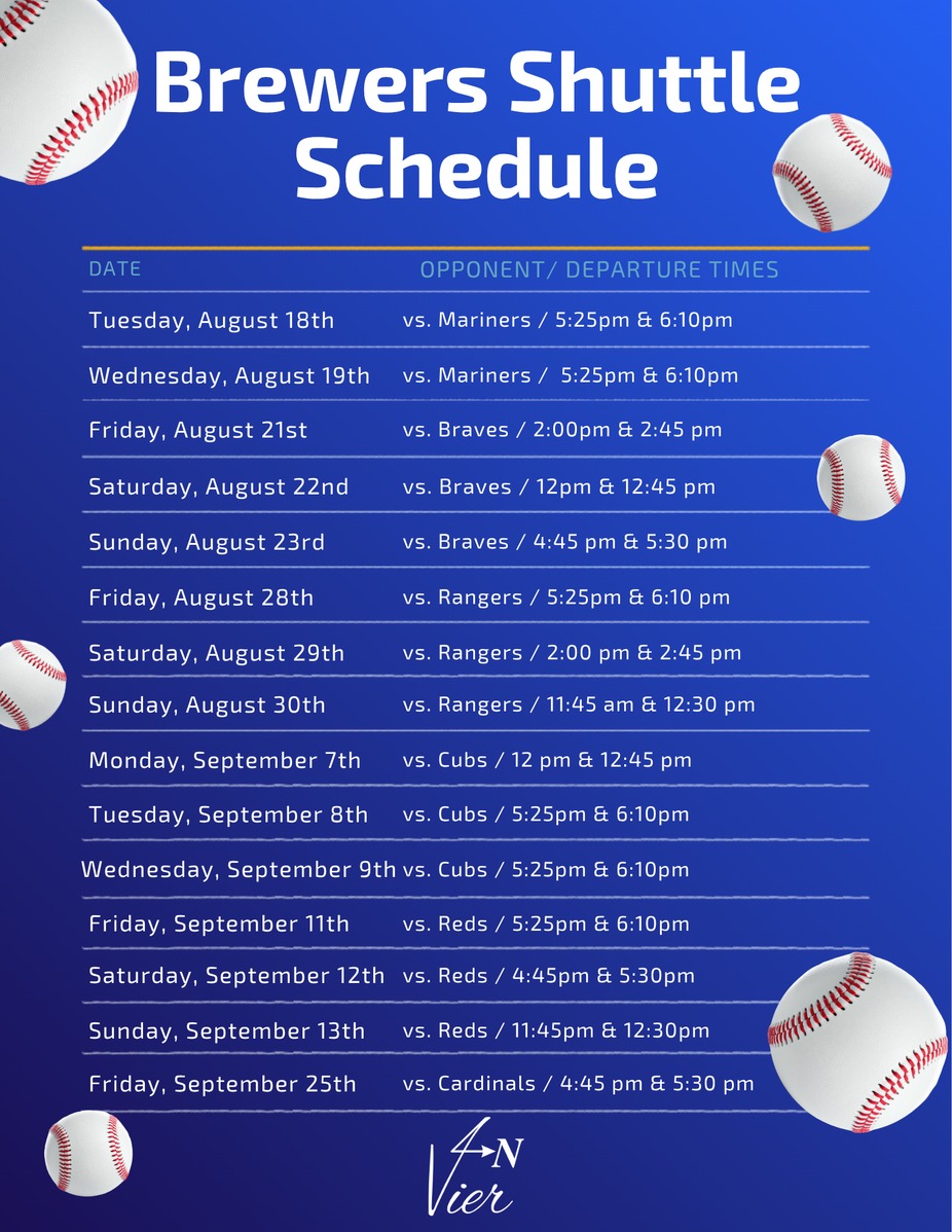 Brewers Shuttle Schedule event photo