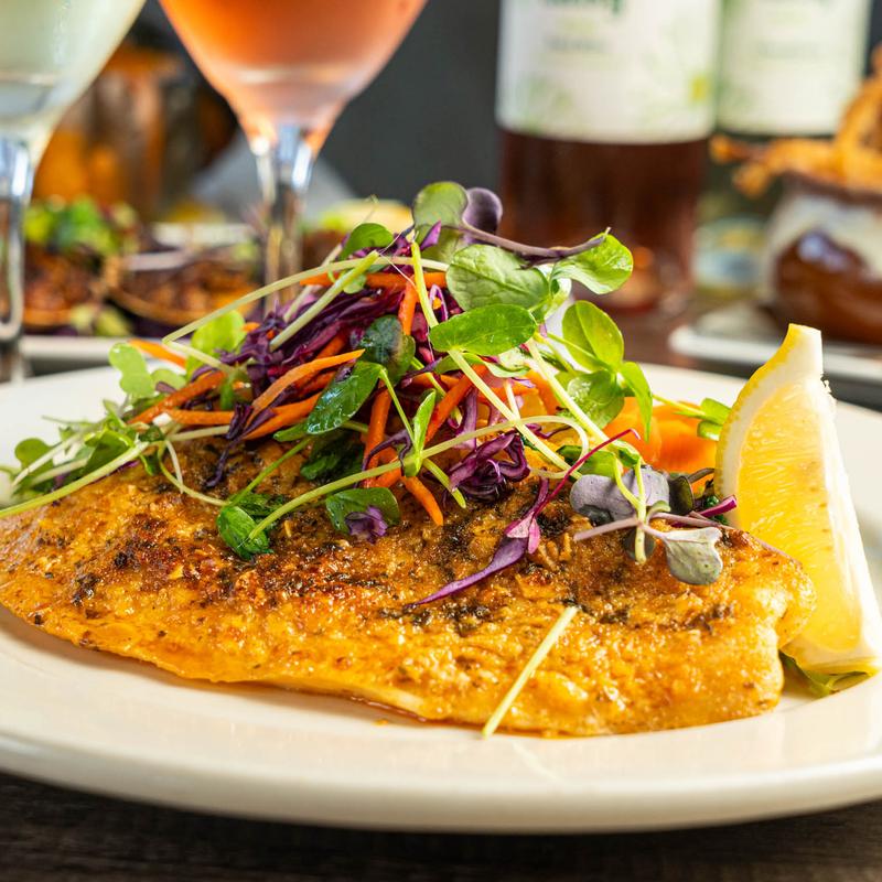 menu item 15 of 28, • Nut Crusted Pangasius