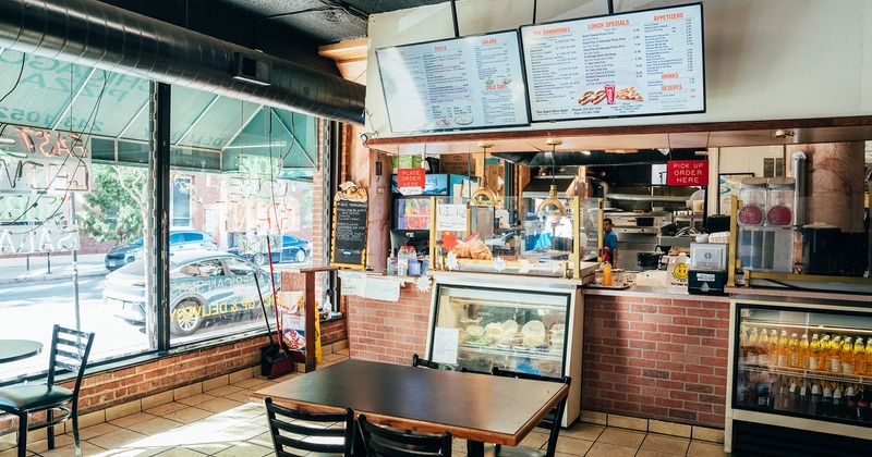 Seating area and ordering counter