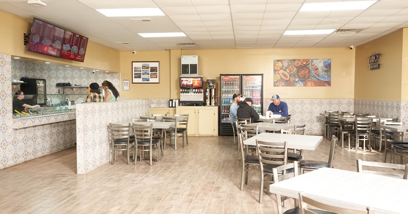 Interior, dining area and order counter