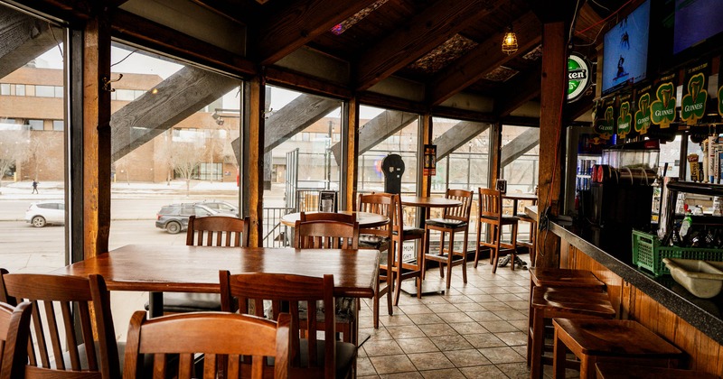 Interior seating area by the window