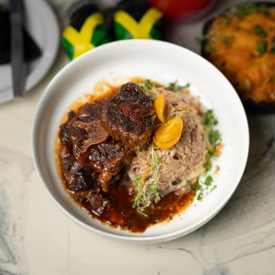Ox Tail, Rice, and Cabbage.