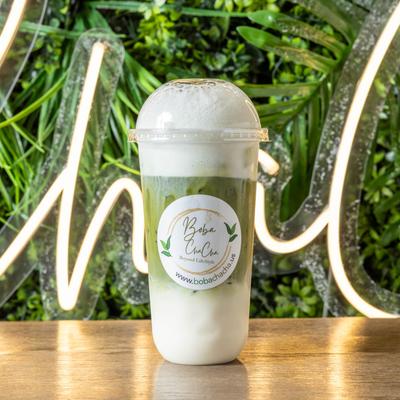 Matcha milk tea.