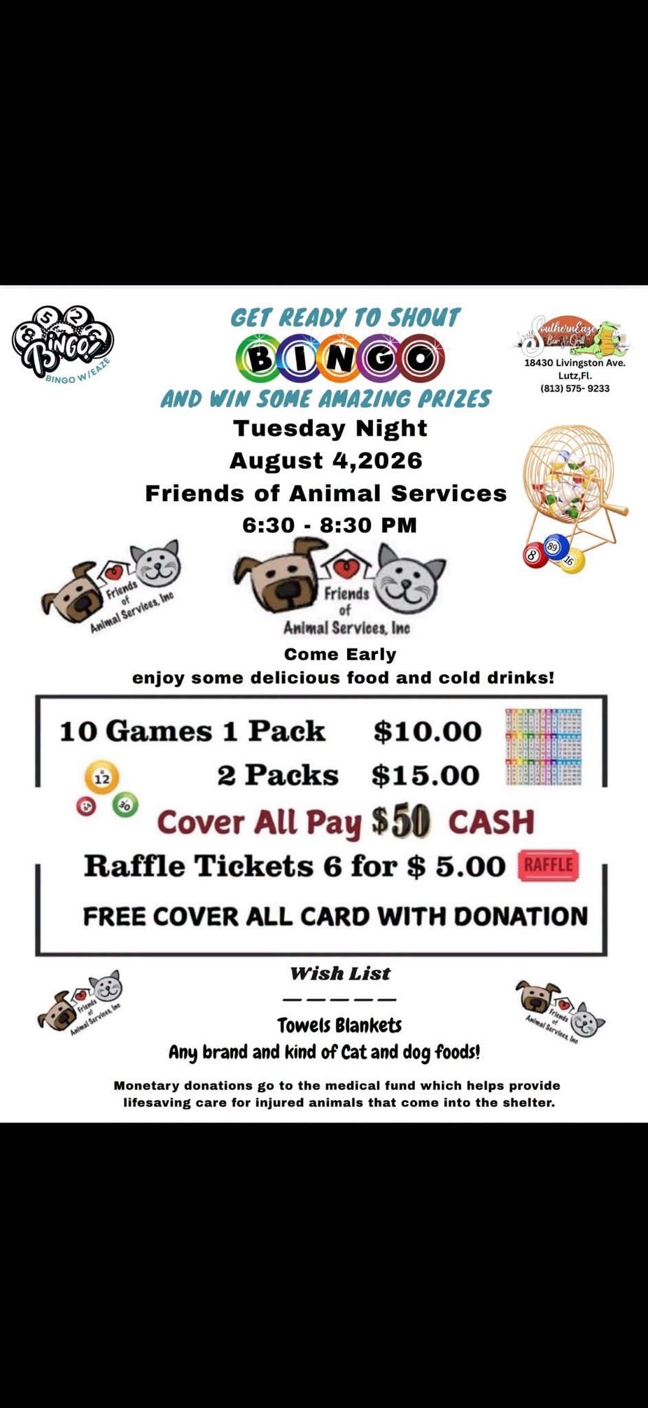 Tuesday Charity Bingo event photo