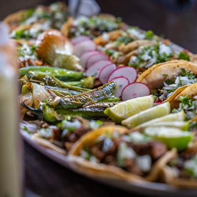 Taco Platter with selected tacos.