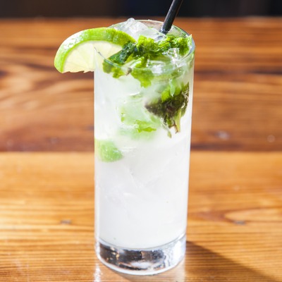 A glass of Mojito.
