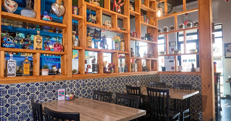 Decorated interior, dining area