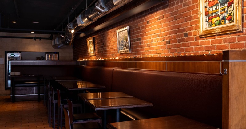 Decorated interior, seating area