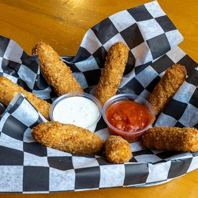 Fried Mozzarella served with ranch and marinara sauces.