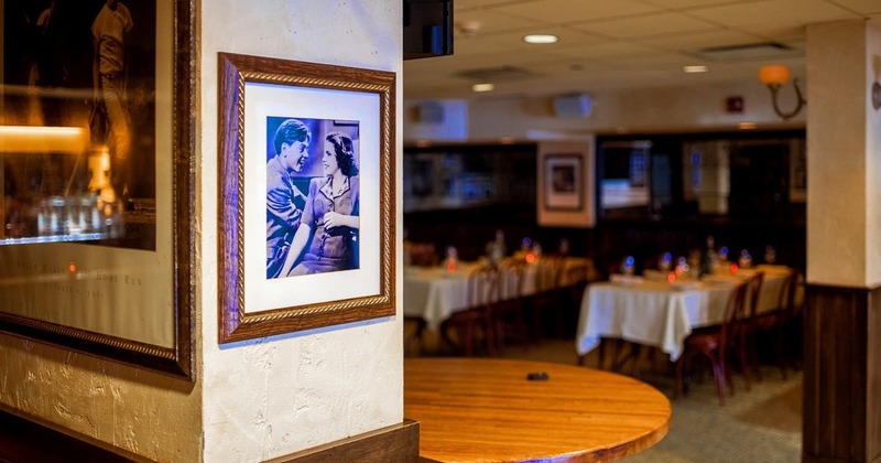 Interior, picture of man and woman on wall