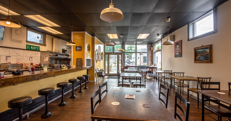 Interior, main seating area