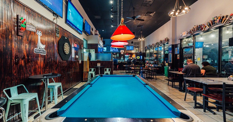 Interior, pool table