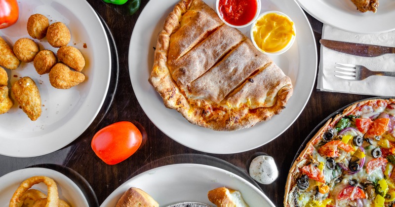 Pepperoni Calzone, with dressings