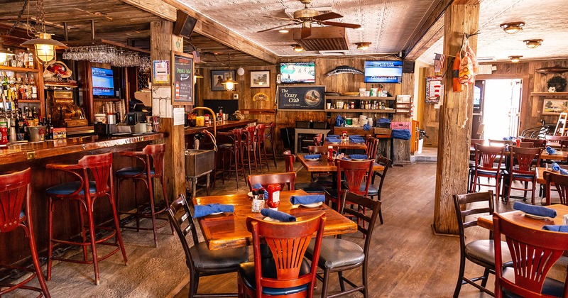 Interior, dining area and bar